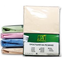 Простыня Альвитек Поплин однотонный на резинке 180x200x25 ПР-ПО-Р-180(180)-БЕЖ (бежевый)