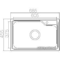 Кухонная мойка Asil AS 91 (полированная, 0.8 мм)