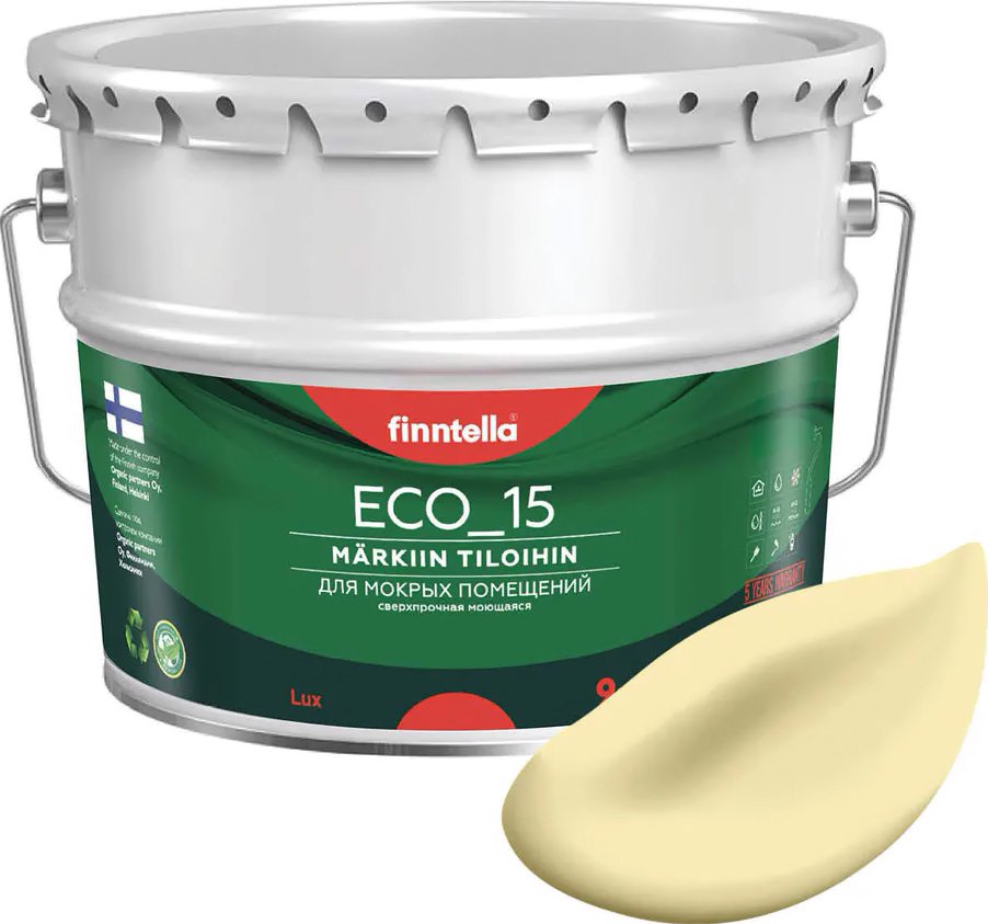 

Краска Finntella Eco 15 Sade F-10-1-9-FL116 9 л (светло-желтый)