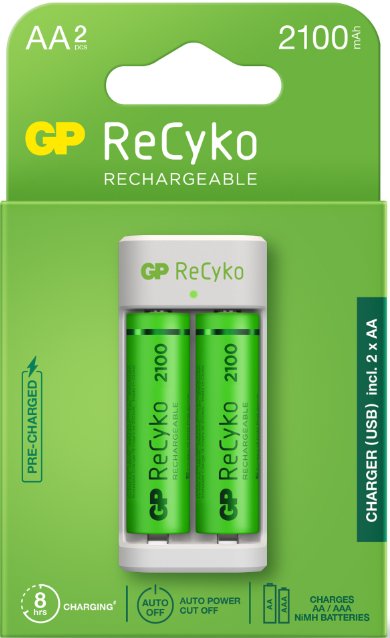 

Аккумуляторы + зарядное GP E211 + 2x2100mAh AA