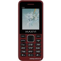 Кнопочный телефон Maxvi C20 (винный красный)