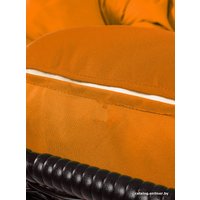 Подвесной диван M-Group Лежебока 11180207 (с коричневым ротангом/оранжевая подушка)