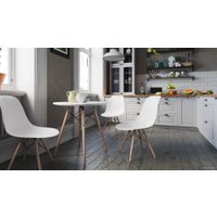 Кухонный стол LoftyHome Quince-80 Z-231KD-W-80 (белый)