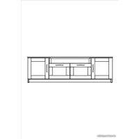 Тумба Mio Tesoro Сириус 2 двери и 2 ящика 156x47 2.02.03.330.1 (белый)