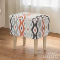 Пуф MONOFIX Одос Принт пуф (абстракция терракот/микровелюр)