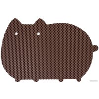 Коврик под миску Alicosta ЭВА 600x400 кот (соты/коричневый)