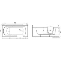 Ванна Polimat Avo 160x75 00012 (белый)