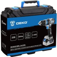 Ударная дрель-шуруповерт Deko DKCID20 063-4421 (с 2-мя АКБ, кейс)