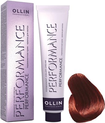 Крем-краска для волос Ollin Professional Performance 6/4 темно-русый медный