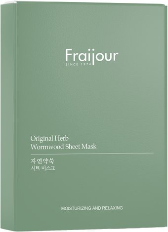  Evas Набор масок Fraijour Original Herb Wormwood Sheet Mask 5 шт