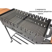 Мангал для дачи Progrill Техас вуд XL на колесах (4 мм)