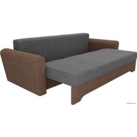 Диван Лига диванов Амстердам 100034 (рогожка, серый/коричневый)