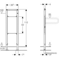 Инсталляция для поручня Geberit Duofix 111.790.00.1