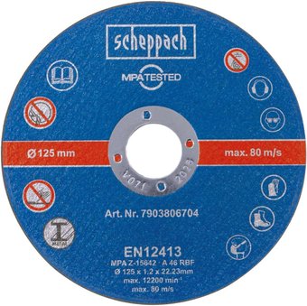 Набор отрезных дисков Scheppach 7903806704 (12 шт)
