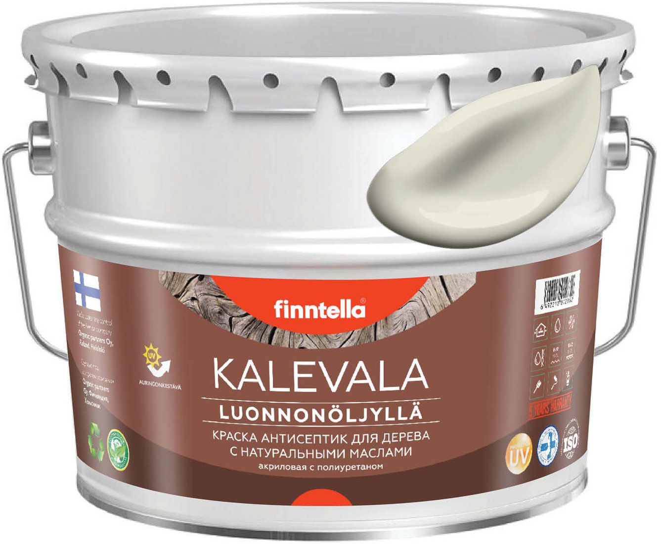

Краска Finntella Kalevala Albiino F-13-1-9-FL123 9 л (желтый/серый)