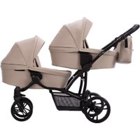 Универсальная коляска BEBETTO 42 Pro (2 в 1, 22/бежевая кожа)