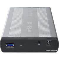 Бокс для накопителей 3.5" USBTOP SATA – USB3.0 (серебристый, с блоком питания)