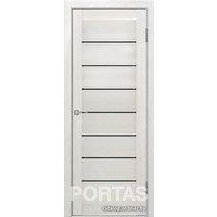 Межкомнатная дверь Portas S21 80x200 (французский дуб, стекло lacobel черный лак)
