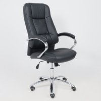 Офисное кресло AksHome King A (натуральная кожа, черный)