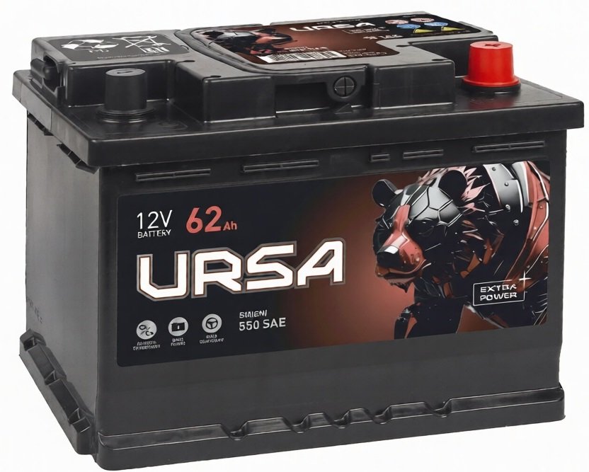 Автомобильный аккумулятор Ursa Extra Power R+ (62 А·ч)