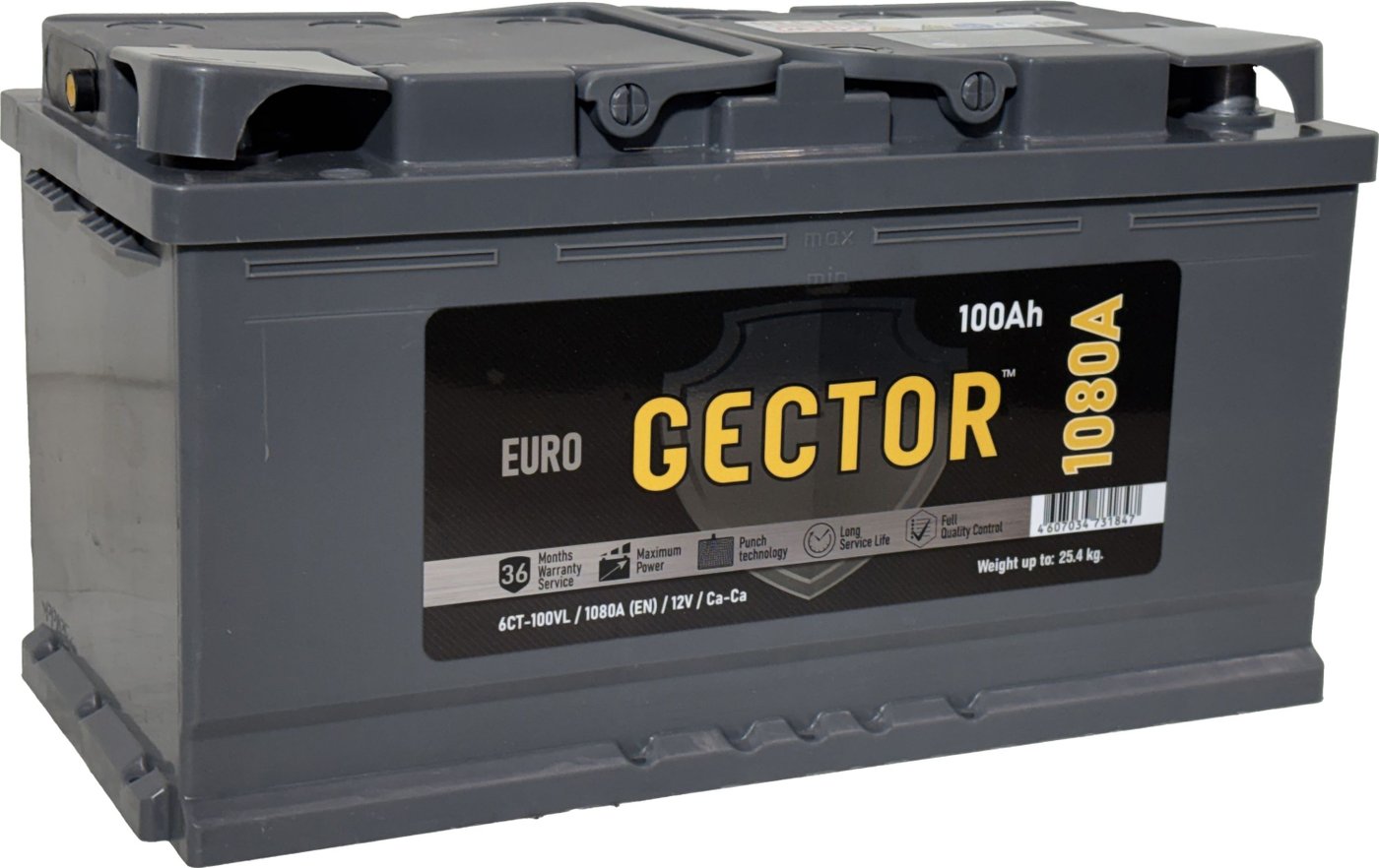 Автомобильный аккумулятор AKOM GECTOR 100 R (100 А·ч)
