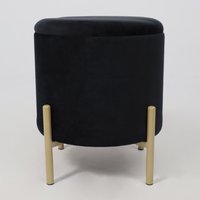Пуфик AksHome Boot (черный велюр/золото)