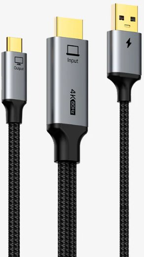 Кабель Cabletime CC18L HDMI - USB Type-C/USB Type-A CT-HMCM4K-AG2 (2 м, черный)