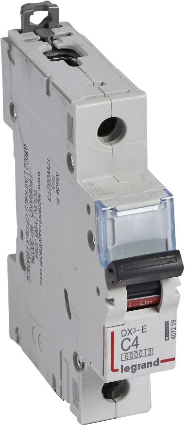 

Выключатель автоматический Legrand DX3-E C4 1П 6000 6kA 407259