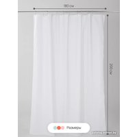 Шторка-занавеска для ванны Home One Linen 180x200 412877 (белый)