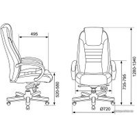 Офисное кресло Бюрократ T-9923MAHOGANY/BLACK (черный)