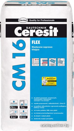 Клей для плитки Ceresit CM 16 Flex (25 кг)