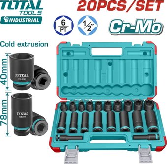 Набор головок слесарных Total THKISD12203L