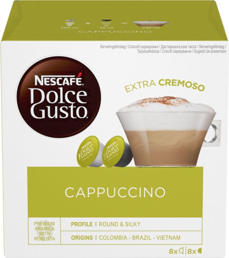 

Кофе в капсулах Nescafe Dolce Gusto Cappuccino капсульный 16 шт (8 порций)