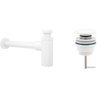 Сифон Wellsee Drainage System 182108003 (сифон, донный клапан, матовый белый)