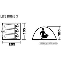 Треккинговая палатка Jungle Camp Lite Dome 3 (синий/серый)