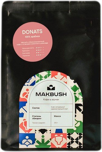 

Кофе MakBush Donats зерновой 250 г