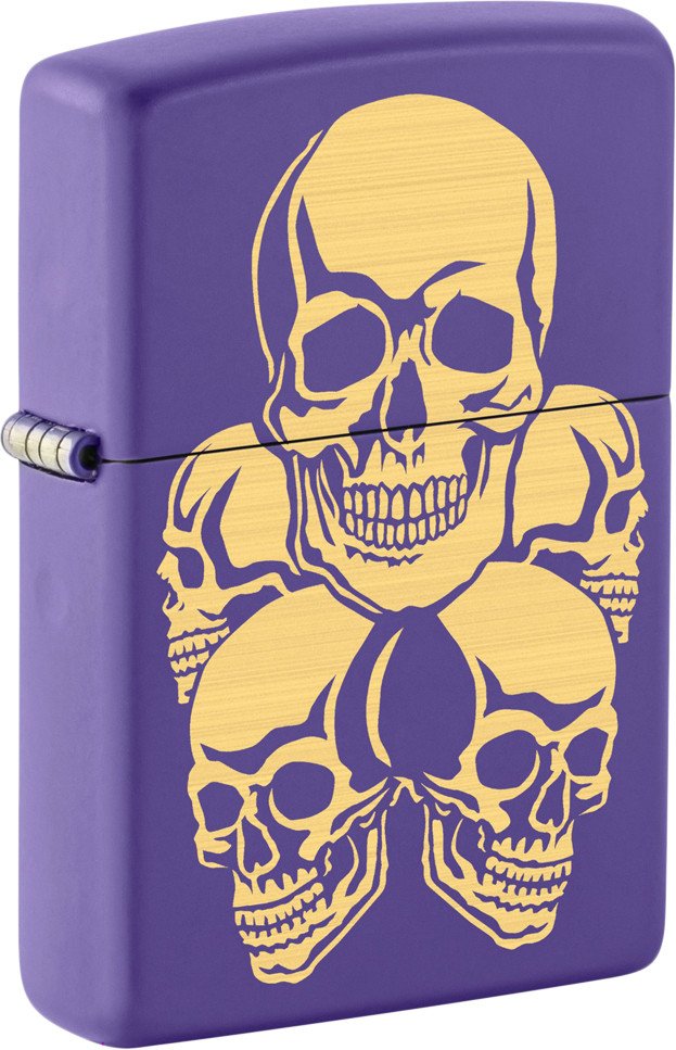 

Зажигалка Zippo 48783 Skulls Design Purple Matte