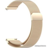 Браслет Rumi Milanese loop металлический 20 мм (белое золото)