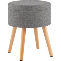 Пуфик Stool Group Store Woody с ящиком HS-WL14 V18 (рогожка серая)