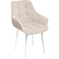 Стул Трия Шато конус Т2 (белый муар/велюр бежевый)