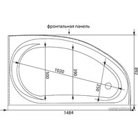 Ванна Aquanet Maldiva 150x90 R