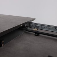 Кухонный стол Мамадома Tirk radial-110 раздвижной 110-142х70 (дымчатая керамика/черный)