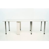 Стол-книга Stoloff Мечта 2280x850 (белый, опоры вкручиваемые, углы прямые с роликами и ручками)