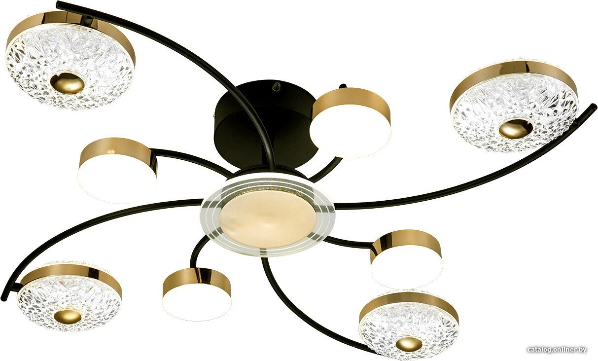 Припотолочная люстра Escada Divita 10208/8 LED*110W Black/Gold