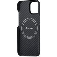 Чехол для телефона Pitaka MagEZ Case 4 для iPhone 15 Plus (1500D twill, черный/серый)