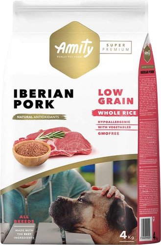 Сухой корм для собак Amity Super Premium с иберийской свининой 4 кг