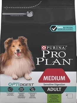 

Сухой корм для собак Pro Plan Adult Medium Optidigest Sensitive Digestion с ягненком 3 кг
