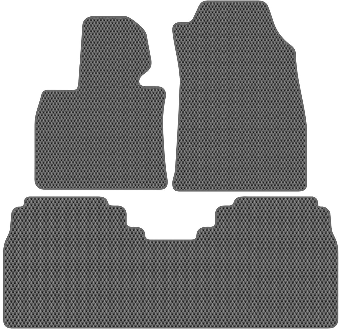 

Комплект ковриков для авто Alicosta Hongqi E-HS9 (4месн) I (suv / Без клипс (для автосалона)) 2021 - Н.В. (серый, ромб)