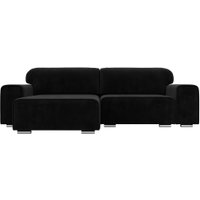 Угловой диван Лига диванов Лига-029 левый 121929L (велюр черный)