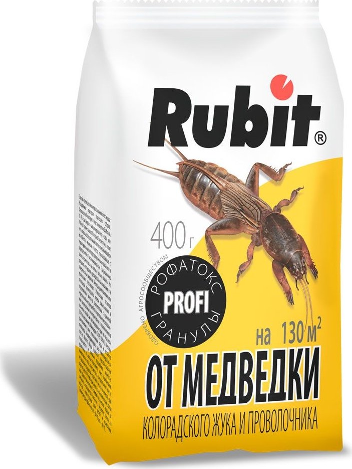 

Гранулы от вредителей Rubit Рофатокс от медведки колорадского жука и проволочника 400 г